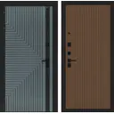 Дверь входная Лабиринт Кредор левый 205x96см цвет серо-зеленый с патиной/дуб кантри темный с панелью П29