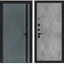 Дверь входная Лабиринт Кредор левый 205x88см цвет серо-зеленый с патиной/бетон светлый с панелью П24