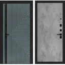 Дверь входная Лабиринт Кредор правый 205x88см цвет серо-зеленый с патиной/бетон светлый с панелью П24