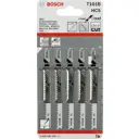Пилка для электролобзика по дереву Bosch T101 B чистый рез, 5 шт