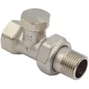Клапан для радиатора запорный прямой Okseler 1/2" латунь