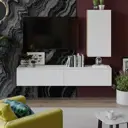 Полка Трия 180x123x37 см ЛДСП цвет белый, коричневый