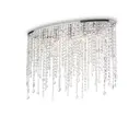 Люстра потолочная Ideal lux Rain 008455 5 ламп 15 м² цвет прозрачный/хромированный блестящий