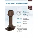 Комплект кровельной вентиляции Татполимер (Вентиляционный выход ⌀125/160мм c колпаком) универсальный RAL8017