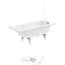 Ванна Sanitana BLB Universal 20220688R прямоугольная сталь 150x70 см с шумоизоляцией, ножками и сливом-переливом