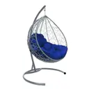 Кресло подвесное Bigarden 128418 128418 1-х местные до 160 кг серый / серебристый