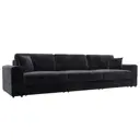 Диван раскладной Лига диванов Лига-055 НПБ Лонг 345x108x92 см велюр цвет tower 11 темно-серый