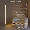 Торшер светодиодный Newlamp Attrarre изменение оттенков белого света цвет серый/серебристый с диммером и пультом