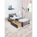 Кровать Solarius Мишка 100x80x200 см дерево с реечным основанием цвет светло-серый/венге