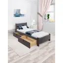 Кровать Solarius Мишка 110x80x210 см дерево со сплошным основанием цвет темно-серый/венге