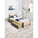 Кровать Solarius Мишка 100x80x210 см дерево с ортопедическим основанием цвет бежевый/венге