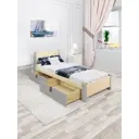 Кровать Solarius Мишка 90x80x210 см дерево с реечным основанием цвет бежевый/платиновый