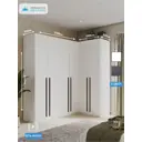 Шкаф распашной Принцесса мелания 3030/4 с 6 дверями 130x220x50 см ЛДСП цвет белый