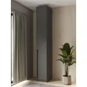Шкаф распашной Принцесса мелания 3101а с 1 дверью 40x260x50 см ЛДСП цвет графит