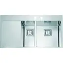 Мойка для кухни Alveus Crystalix 30 54x116 см глубина чаши 20 см нержавеющая сталь aisi 304 цвет черный блестящий