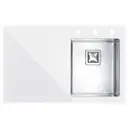 Мойка для кухни Alveus Crystalix 30 54x116 см глубина чаши 20 см нержавеющая сталь aisi 304 цвет белый глянец
