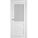 Комплект межкомнатной двери Vfd Elegant 3 остеклённая 200x70см ПВХ цвет emalex ice с коробом и наличниками