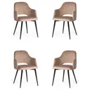 Комплект кресел 4 шт Tetchair Valkyria 55x80x55 см ткань цвет бежевый