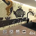 Стеновая панель матовая Фартукофф ФФ - 91 400x60x0.1 см ПВХ цвет разноцветный
