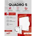 Вентилятор осевой вытяжной Era QUADRO 5 D125 мм 36 дБ 140 м³/ч цвет белый