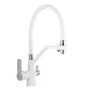 Смеситель для кухни Potato гибкий излив 20 см цвет хром белый