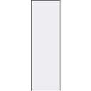Дверь межкомнатная глухая Invisible 70x220 см цвет белый с замком черная кромка