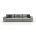 Диван раскладной Mebelroom Тедди 350x80x100 см велюр цвет светло-серый