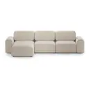 Диван раскладной Mebelroom Парма 380x90x180 см ткань цвет молочный