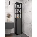 Пенал Loft 52 металлический с открытми полками 34 см цвет графит