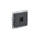 Розетка компьютерная встраиваемая Iek Brite BR-K10-2-K53 RJ45 Cat 6 цвет графит