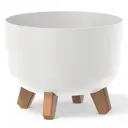 Кашпо Prosperplast d 24 см 18 см 5 л пластик белый на ножках