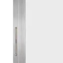 Дверь межкомнатная глухая Invisible 60x220 см цвет белый с замком обратное открытие алюминиевая кромка левая