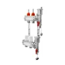 Коллекторная группа с расходомерами Okseler Oks00340 1"x3/4" евроконус 2 выхода нержавеющая сталь