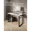 Стол компьютерный Solarius Loft 60x96x100 см сталь и дерево цвет белый/черный