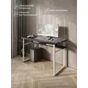 Стол компьютерный Solarius Loft 60x78x100 см сталь и дерево цвет белый/оникс