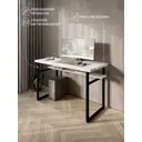 Стол компьютерный Solarius Loft 60x78x130 см сталь и дерево цвет белый/черный