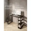 Стол письменный Solarius Loft 60x76.5x100 см сталь и дерево лофт ножки цвет черный/венге