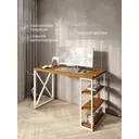 Стол письменный Solarius Loft 60x76.5x120 см сталь и дерево крестообразные ножки цвет белый/ольха