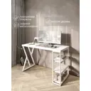 Стол письменный Solarius Loft 60x76.5x130 см сталь и дерево Z-образные ножки цвет белый