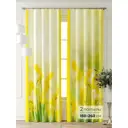 Комплект штор Comfy way Фриости - 44 - 260 см CW711044260-260 на шторной ленте 260x150 см цвет зеленый