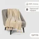 Плед Огого обстановочка! Charming Плед Pietra RK-274_170 170x130 см трикотаж цвет серый/бежево-желтый