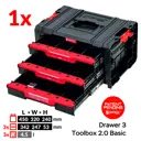 Ящик для инструментов Qbrick System QS PRO Drawer Workshop Set 4 525x345x885 мм, пластик