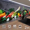 Стеновая панель матовая Фартукофф ФФ - 318 200x60x0.1 см ПВХ цвет разноцветный