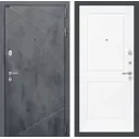 Входная дверь Лабиринт Лофт П11 правый 205x96см цвет бетон темный/белый софт
