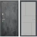 Входная дверь Лабиринт Лофт П21 правый 205x96см цвет бетон темный/бетон светлый