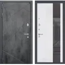 Входная дверь Лабиринт Лофт П32 левый 205x88см цвет бетон темный/белый софт рельеф
