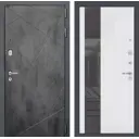 Входная дверь Лабиринт Лофт П32 правый 205x96см цвет бетон темный/белый софт рельеф