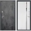 Входная дверь Лабиринт Лофт П31 правый 205x96см цвет бетон темный/белый софт