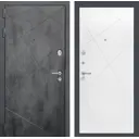 Входная дверь Лабиринт Лофт П24 левый 205x96см цвет бетон темный/белый софт