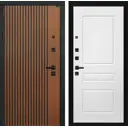 Входная дверь Лабиринт Шторм П03 левый 205x96см цвет дуб кантри темный/белый софт